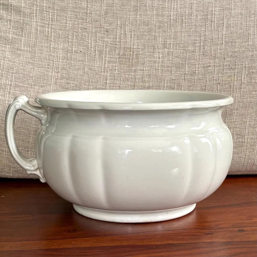 Antique J&G Meakin Ironstone Chamber Pot – Made in England | Vintage White Ironstone | Etsy (US)