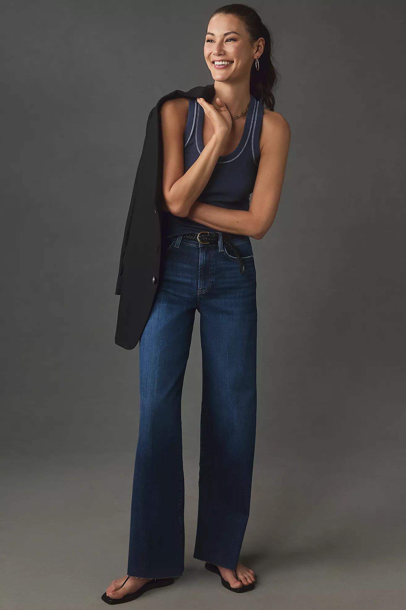 Frame Le Slim Palazzo High-Rise Wide-Leg Jeans | Anthropologie (US)