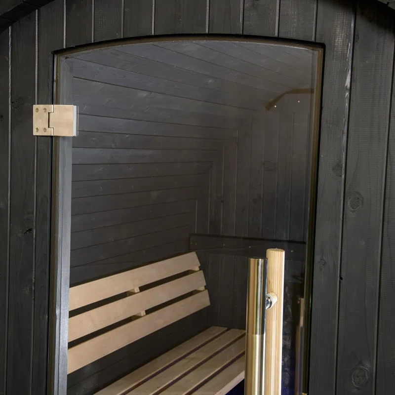 Almost Heaven Saunas Audra 4 - Person Traditional Barrel Sauna In Onyx | Wayfair North America