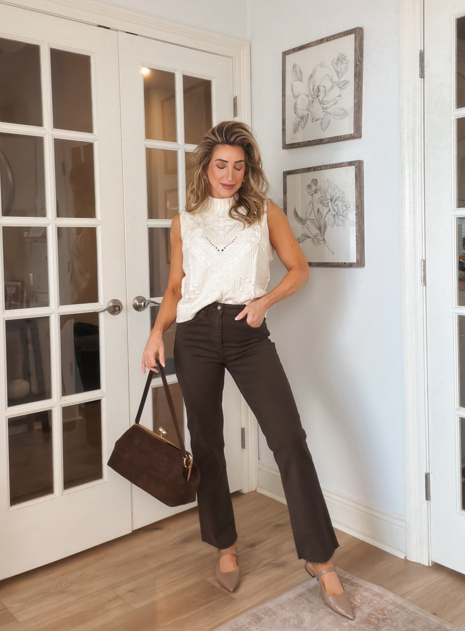 The perfect transition into spring sweater top. It’s so good with denim. 🤌🏼

Winter casual outfit with denim jeans, chocolate brown jeans, , ivory sleeveless sweater, nude sling back flats, spring outfits 

#LTKootd #LTKPetite #LTKgrwm

#LTKootd #LTKgrwm #LTKPetite