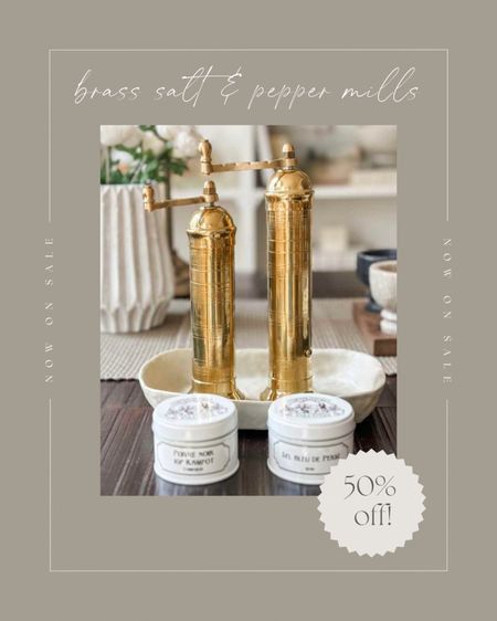 Handmade in Greece, these brass salt & pepper mills are such a beautiful accent to your kitchen decor & make an amazing gift! Lowest price ever!! Discount applied in cart!



#LTKSaleAlert #LTKGiftGuide #LTKHome