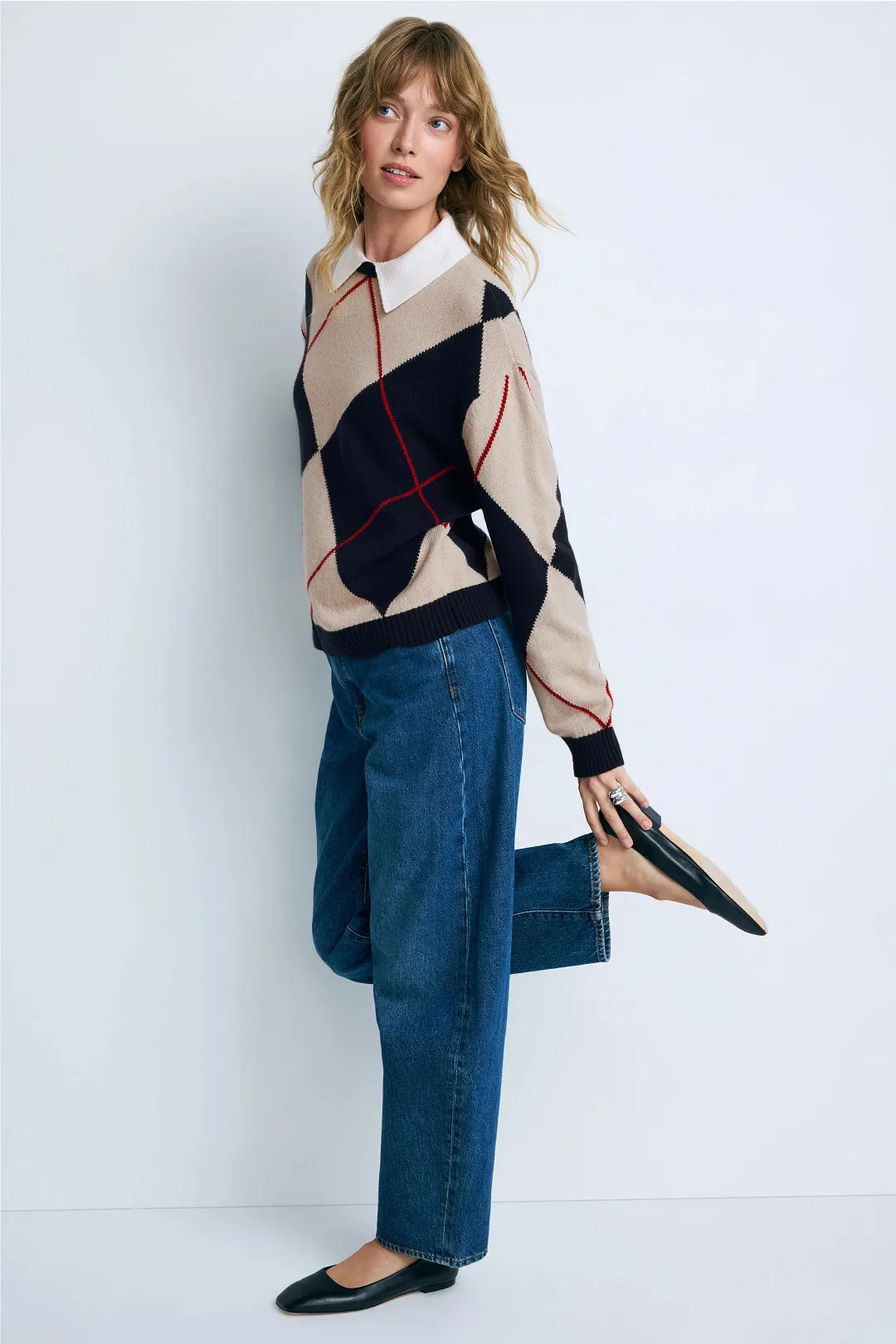 Jude Collared Sweater | Rent the Runway