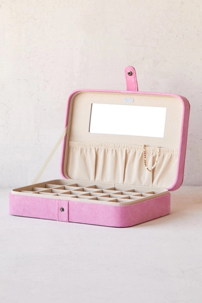 Mele and Co Maria Large Flocked Jewelry Box | Urban Outfitters (US and RoW)
