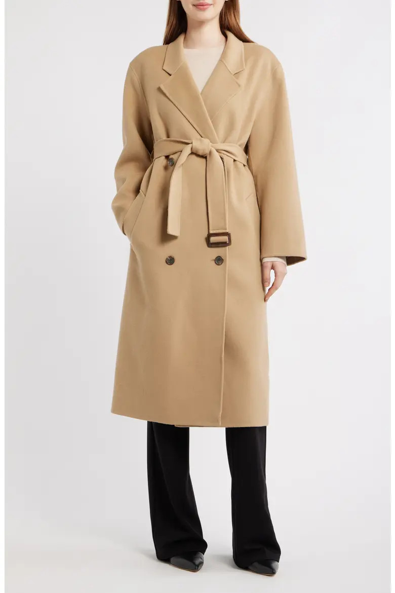 Double Breasted Longline Trench Coat (Women) | Nordstrom | Nordstrom