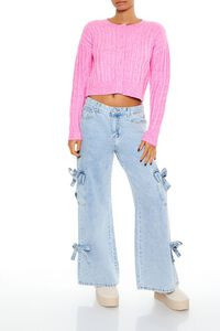Cable Knit Cropped Cardigan Sweater | Forever 21