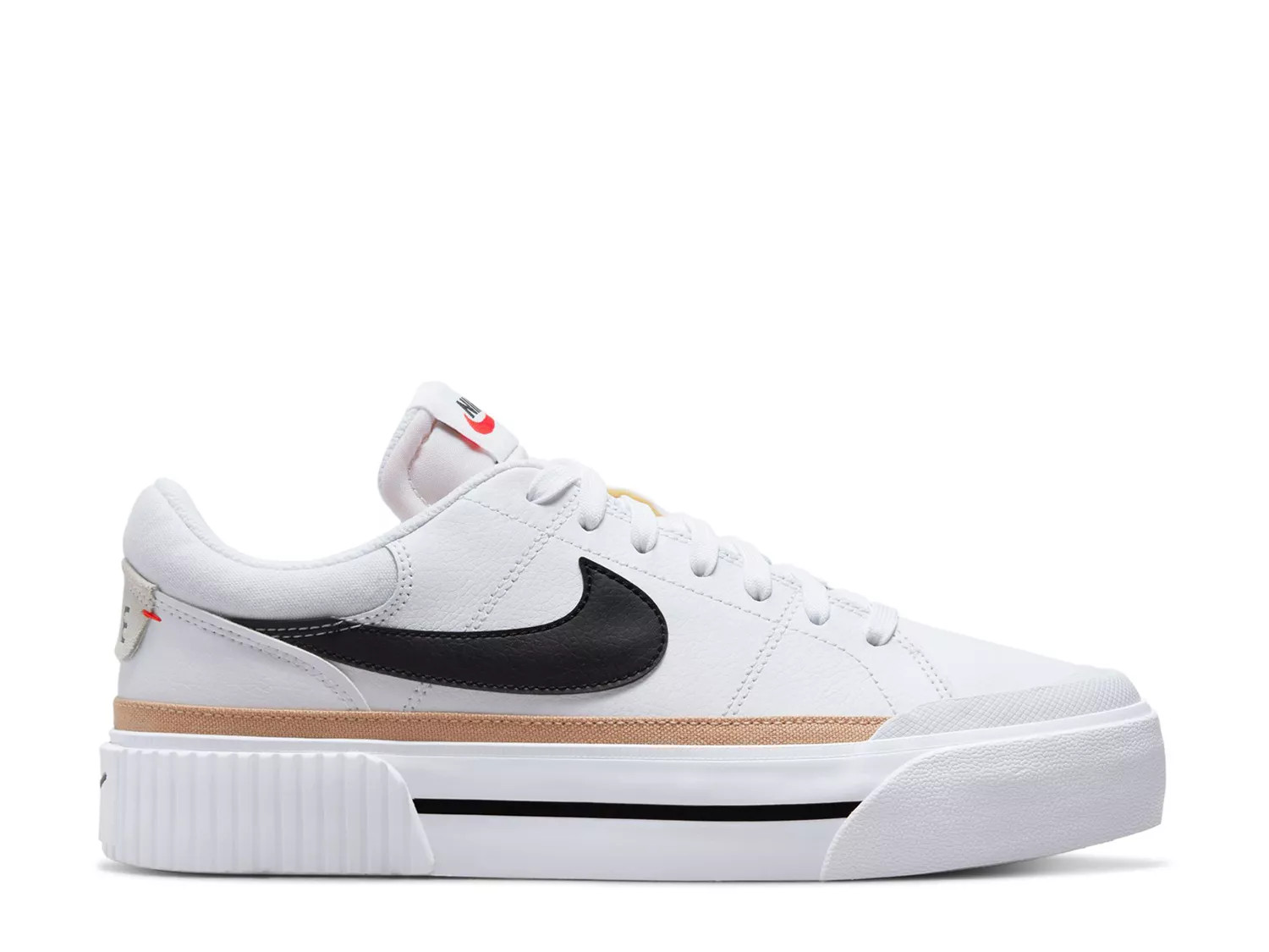 Nike Court Legacy Lift Sneaker | Women's | White/Black | Size 6 | Sneakers | DSW