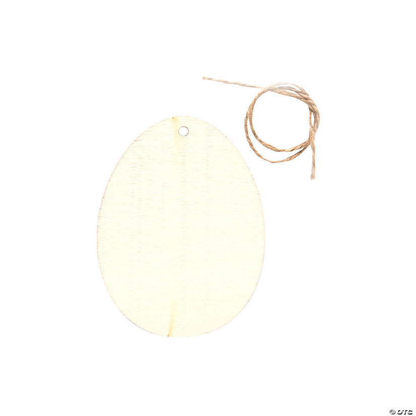 DIY Unfinished Wood Egg-Shaped Tags - 12 PC. | Oriental Trading Company