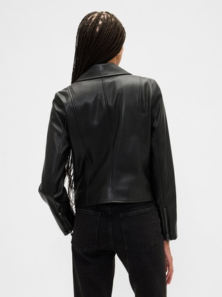 Vegan-Leather Moto Jacket | Gap Factory