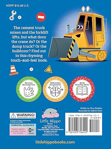 Construction Site Friends - Silicone Touch and Feel Board Book - Sensory Board Book      Board bo... | Amazon (US)