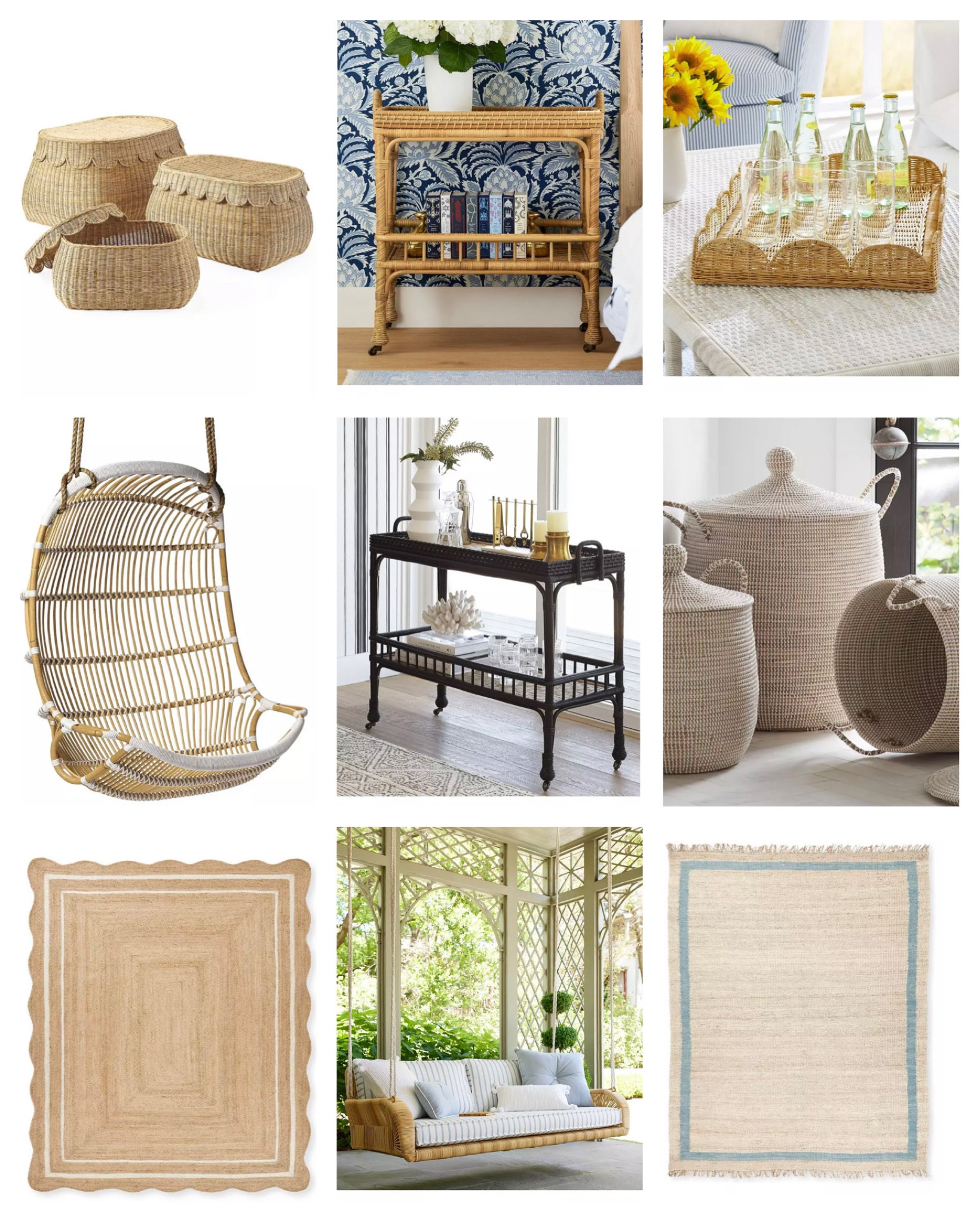 There is a huge SALE over @serenaandlily up to 40% off everything. Check out some of my favorites below, these are the pieces that add that extra touch, that make your home special and uniquely yours. Scalloped rugs and tray, carts, baskets and Swings. Check out the deals at the Fourth of July SALE NOW. #serenaandlily #forthofjulysale

#LTKFind #LTKSeasonal #LTKhome