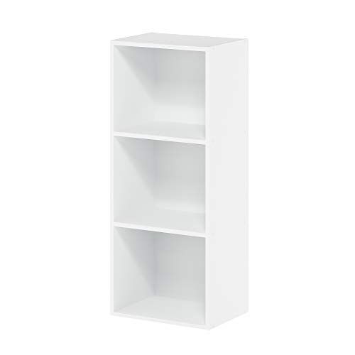 Furinno Luder Bookcase / Book / Storage , 3-Tier, White | Amazon (US)