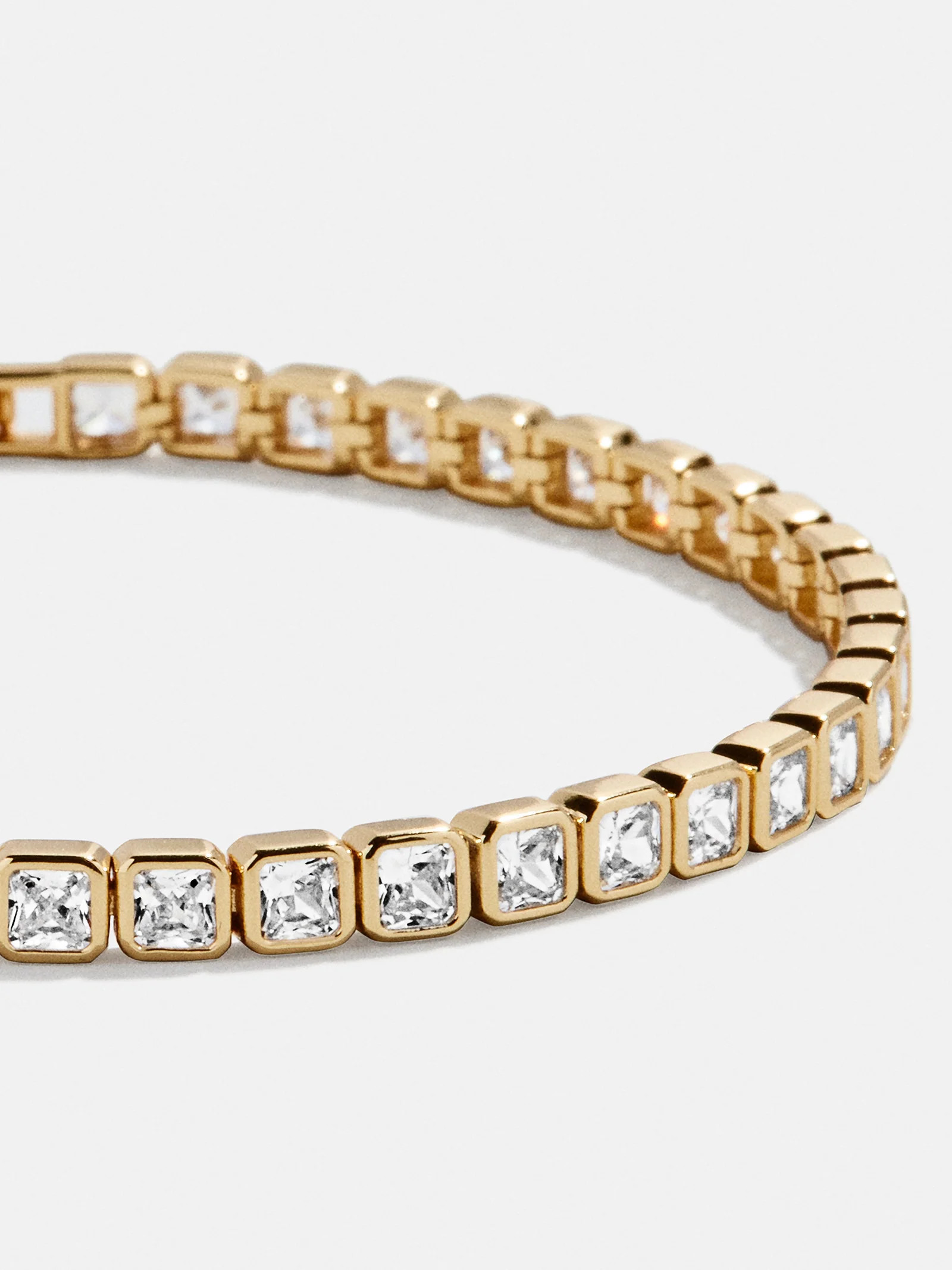 Kristin 18K Gold Tennis Bracelet - Square Bezel | BaubleBar