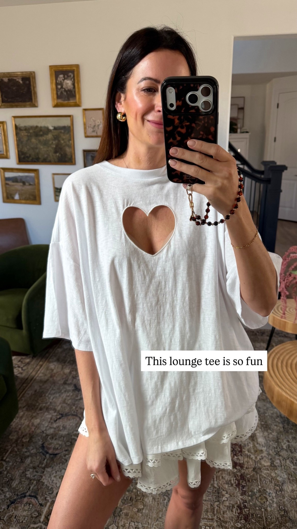 How fun is this cutout heart lounge tee?! I love it and would be cute paired with some boxer shorts and sneakers! It’s on sale, 40% off! I am wearing a size small. 

#LTKootd #LTKSaleAlert #LTKTall