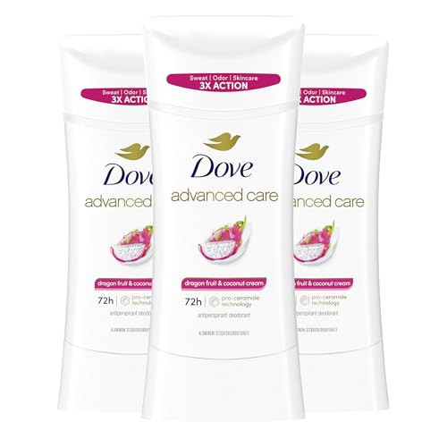 Dove Advanced Care Antiperspirant Deodorant for Women Dragon Fruit & Coconut Cream 3 pack 72 hour sweat and odor protection 2.6 oz | Amazon (US)