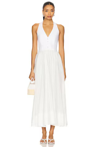 Camila Coelho Lino Midi Dress in Bone from Revolve.com | Revolve Clothing (Global)