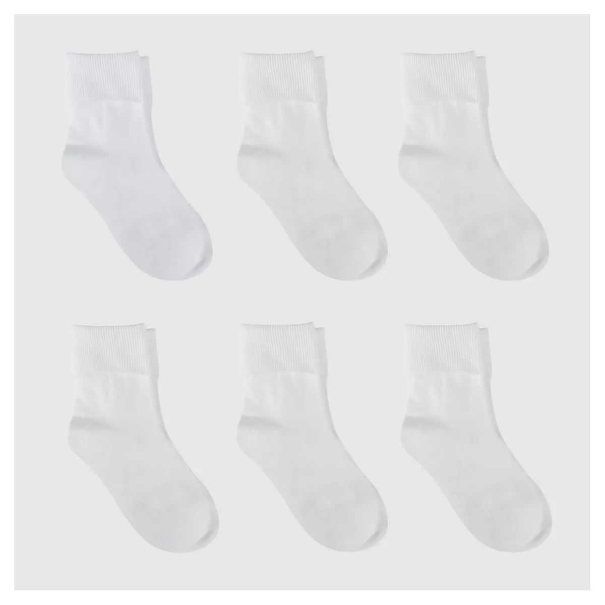 Girls' 6pk Casual Ankle Socks - Cat & Jack™ White | Target