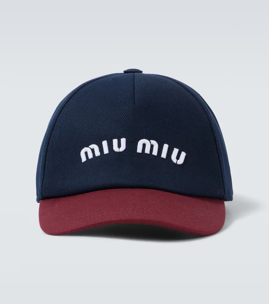 Miu Miu Logo cotton drill baseball cap | Mytheresa (US/CA)