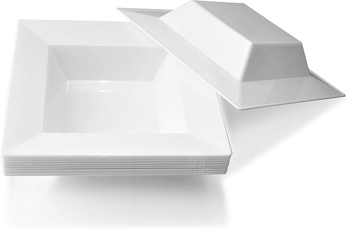 " OCCASIONS" 40 Pieces Plates Pack, Heavyweight Disposable Wedding Party Plastic Bowls (12 oz Sou... | Amazon (US)