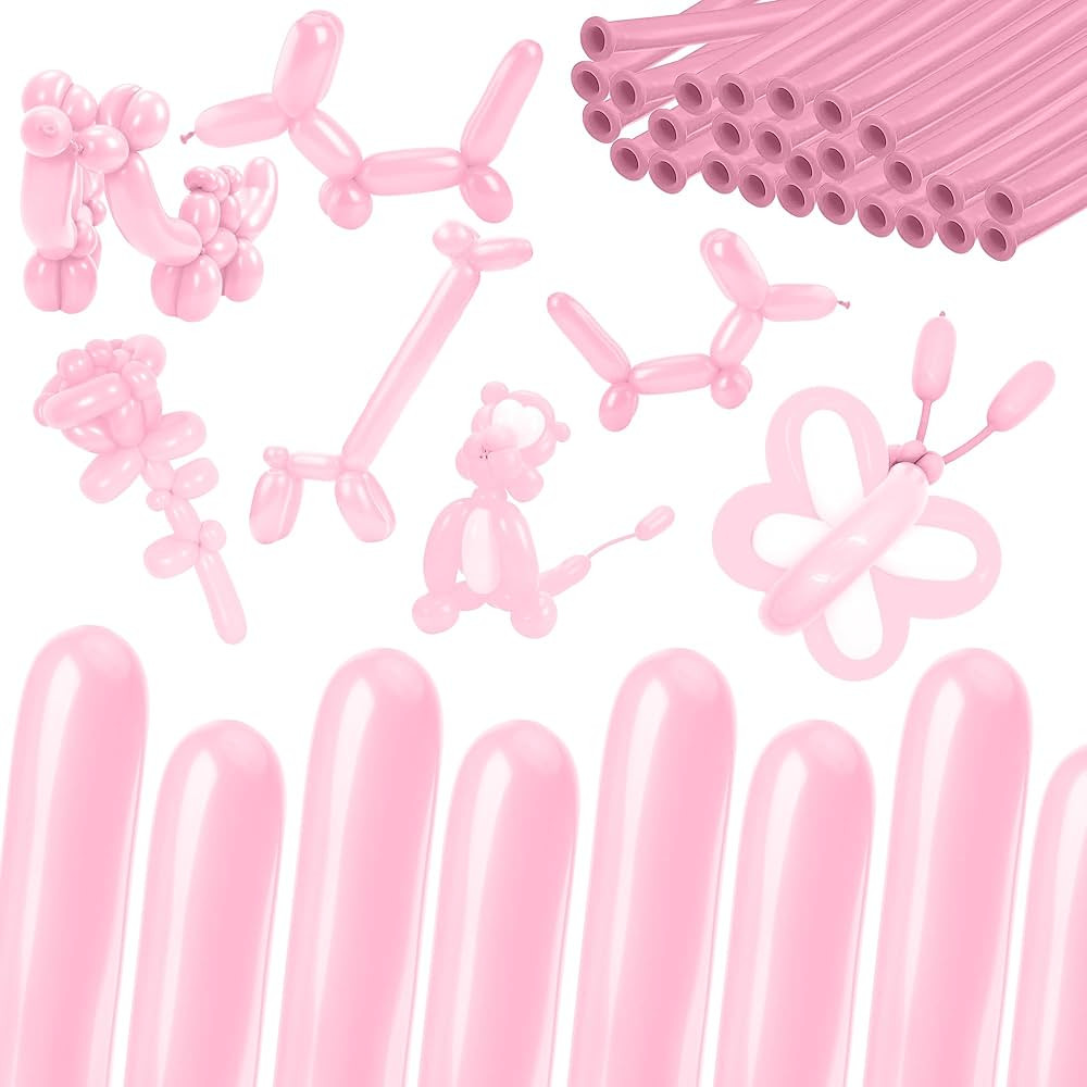 260 Balloons, 50pcs Long Balloons, Macaron Pink 260 Balloons, Long Balloons for Balloon Arch, Bal... | Amazon (US)