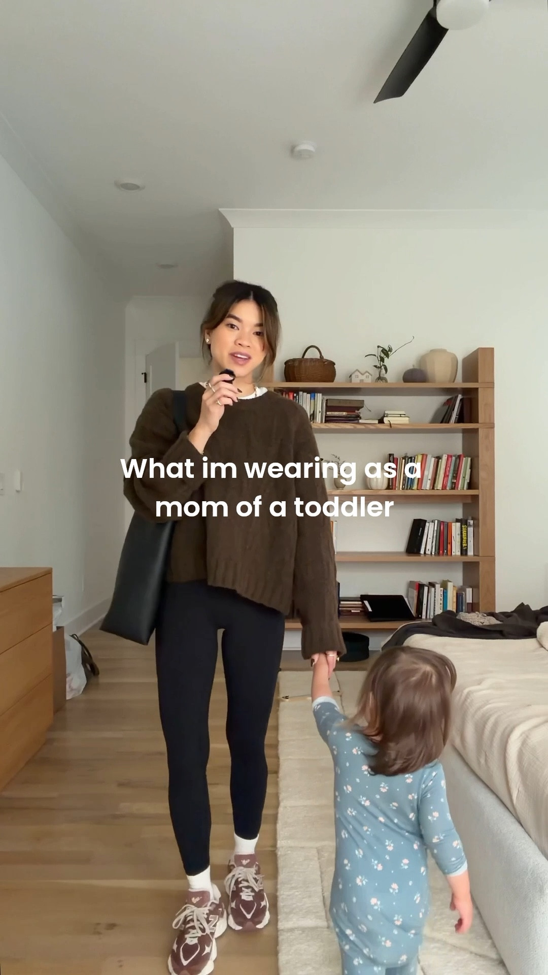 Casual and comfy mom outfit of the day! 

Sweater size large, tee XS, Leggings size 4, shoes true to size 

Color of shoes: Rick oak with Timberwolf 

#LTKShoeCrush #LTKPetite #LTKSeasonal