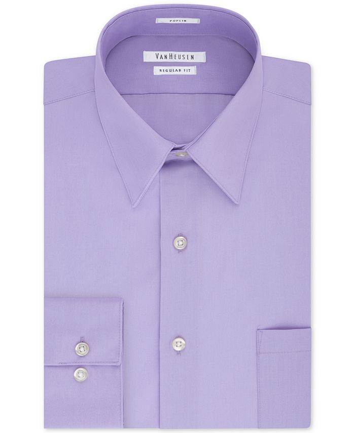Van Heusen Men's Classic-Fit Poplin Dress Shirt & Reviews - Dress Shirts - Men - Macy's | Macys (US)