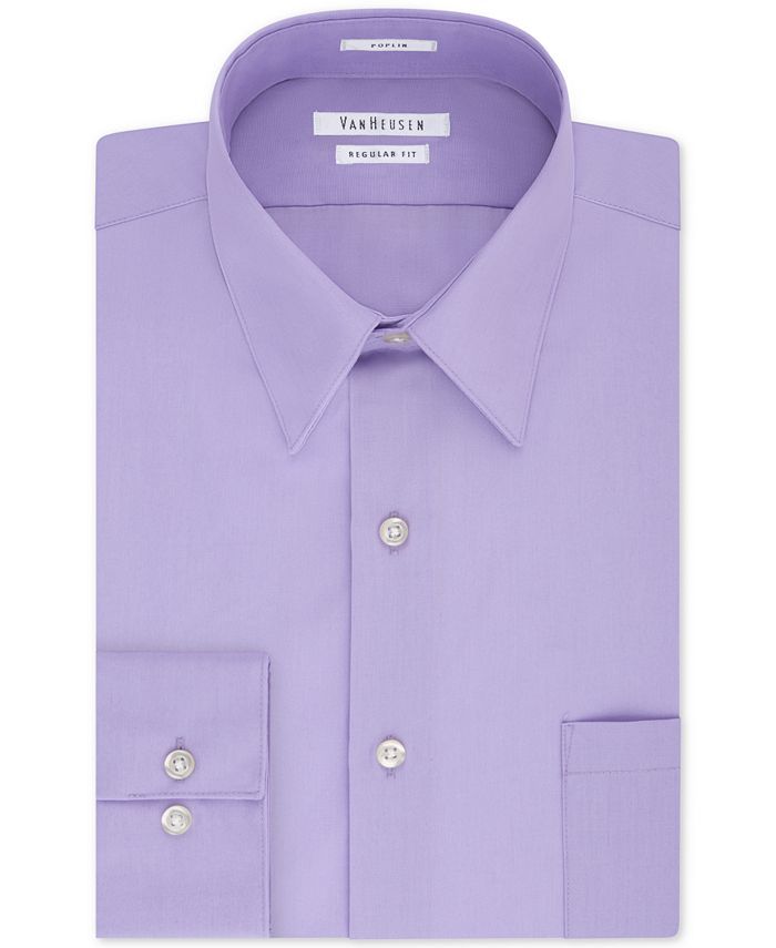 Van Heusen Men's Classic-Fit Poplin Dress Shirt & Reviews - Dress Shirts - Men - Macy's | Macys (US)