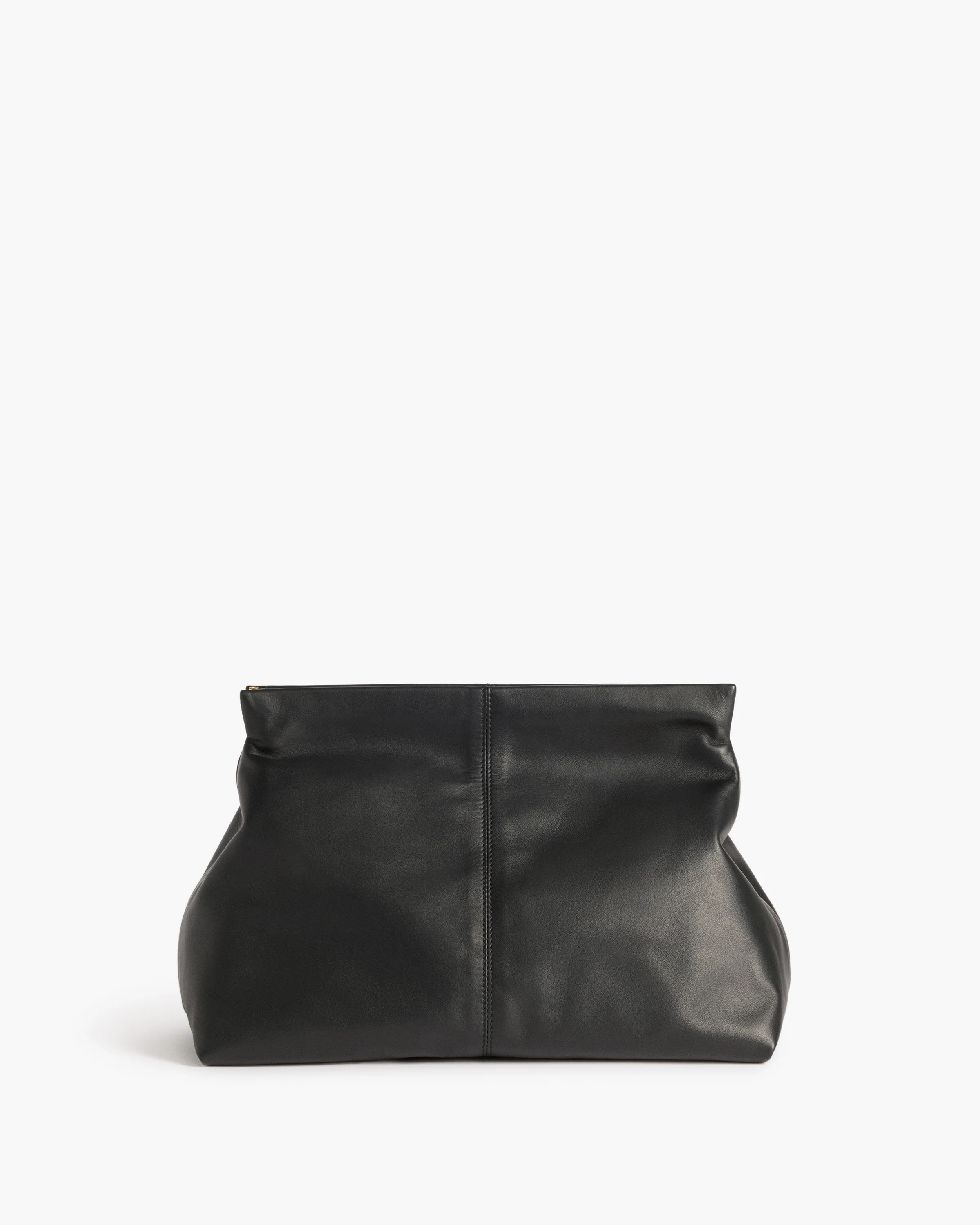 Clay Clutch Leather Black | Flattered