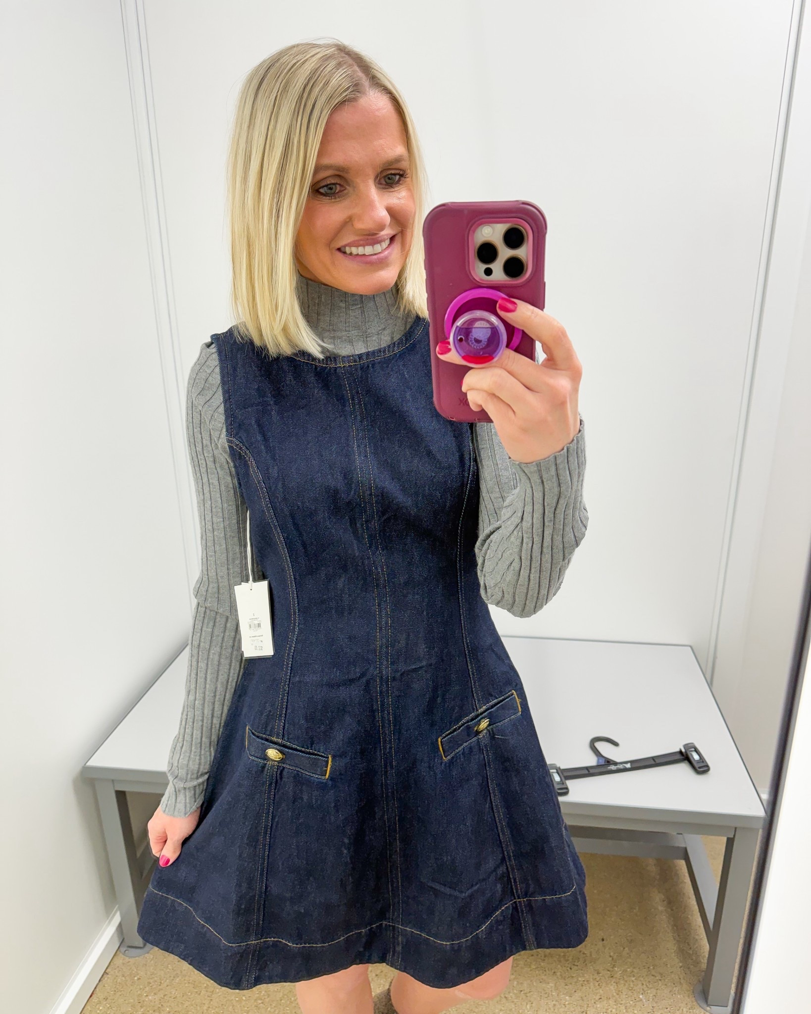 This Free Assembly denim dress is so cute for spring! I layered it with a gray turtleneck light weight sweater! 
Dress- 2
Sweater- small
#walmart

#LTKSeasonal #LTKPetite #LTKOver40