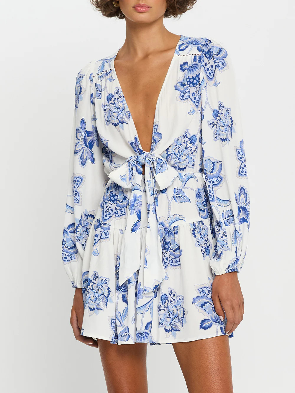 Chiara Tie Front Mini Dress | Kivari (AU/NZ)