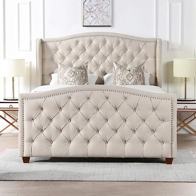 Jennifer Taylor Home Marcella beds, Queen, Sky Neutral | Amazon (US)