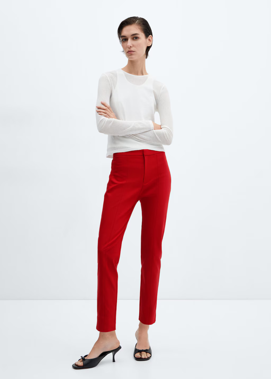 Straight suit trousers -  Women | Mango United Kingdom | MANGO (UK)