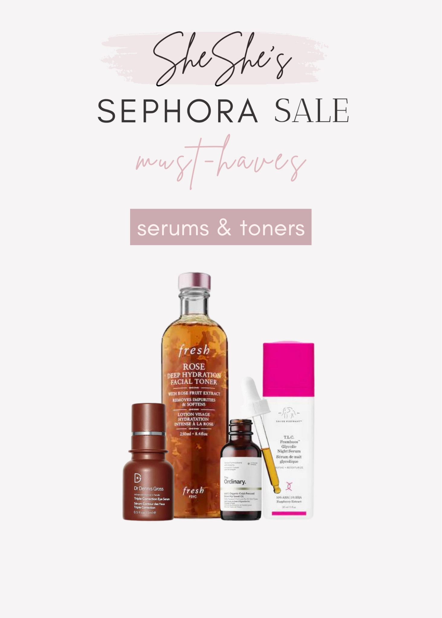 @sephora sale I love the toner by @rosefresh 
@theordinary serum provides great results for a budget friendly option 
#skincare #antiaging

#LTKunder100 #LTKsalealert #LTKbeauty