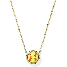 Kendra Scott Softball Pendant Necklace - Chartreuse Magnesite for Women | Amazon (US)