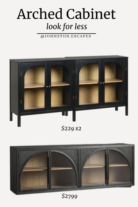 Get the look for less! This arched cabinet from Nathan James can be pushed together to get the look of the Arhaus Hattie sideboard! It also is very similar and a good alternative to the target Bedford cabinet that is currently sold out! 

#LTKsalealert #LTKFind #LTKhome