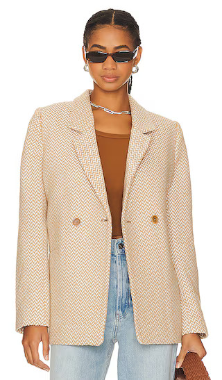 Fishbone Blazer in Tan & Cream | Revolve Clothing (Global)