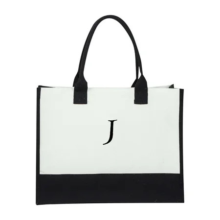 Pnnji Canvas Bag with Zipper Strap for Initial and Makeup Bags Women S Birthday Gift - Back to School Clearance(A) | Walmart (US)