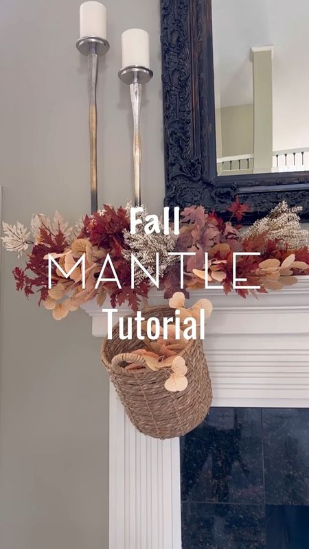 Fall 2023 mantle styling 🍁🍂 I used five different fall bushes and stems to create this fall mantle decoration. The types of picks I used are maple leaves, light eucalyptus cream berries and oak leaves.

Tips: 
Use a stocking hanger you already have to hang a wicker basket. 

You can use floral foam to stick the picks into if your mantle isn’t very wide! 

Comment LINKS and I’ll send you the links to all the fall decor! I also linked everything I used on my @shop.LTK page  #falldecor #pumpkinseason #fallhome #fallmantle #mantledecor #fireplacedecor #diydecor #diyreels #liketkit #diydecoration #autumnleaves #fallinspo #diyproject 

#LTKhome #LTKSeasonal