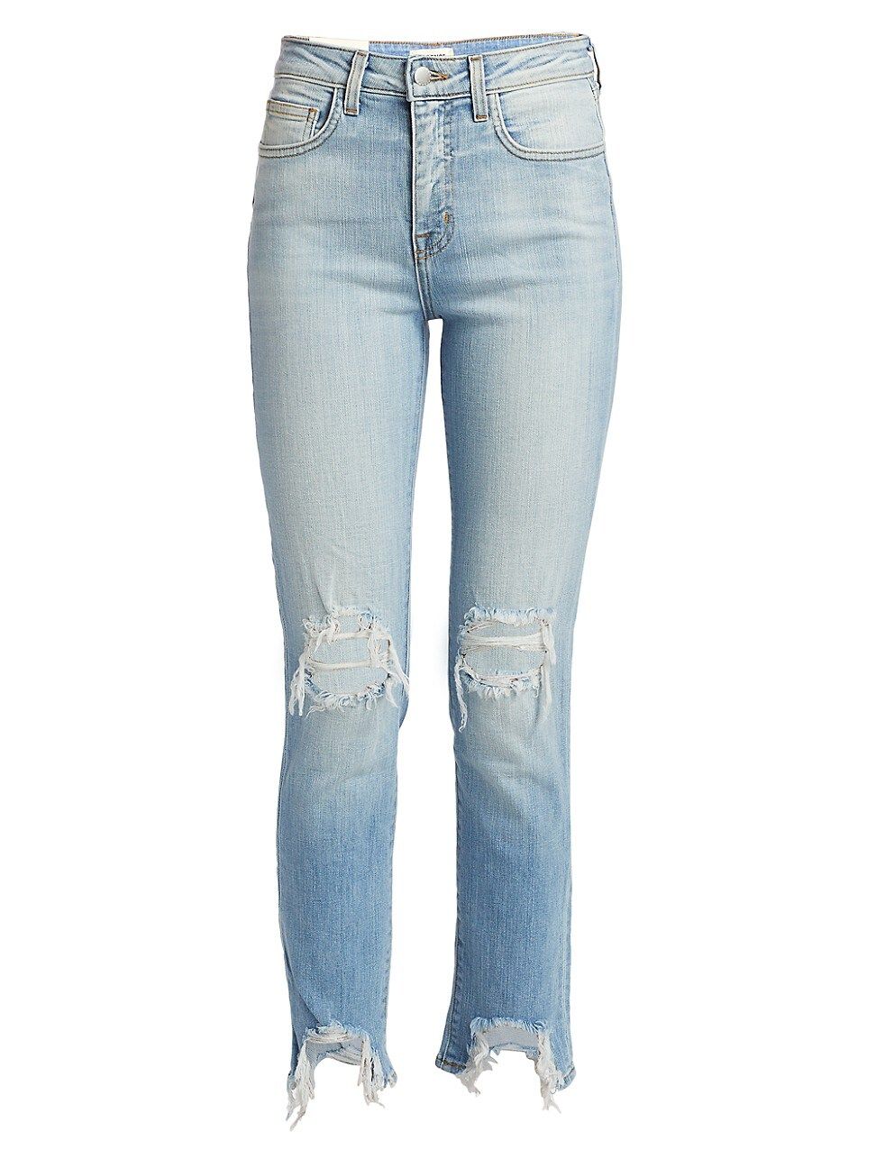 L'Agence Women's High Line High-Rise Skinny Distressed Jeans - Classic Brasie - Size 32 | Saks Fifth Avenue