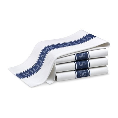 Williams Sonoma Logo Kitchen Towels, Set of 4, Bright Blue | Williams-Sonoma