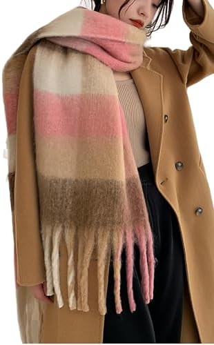 Wander Agio Winter Women Warm Scarf Long Shawl Large Scarves Cold Weather Thick Blanket Scarfs Co... | Amazon (US)