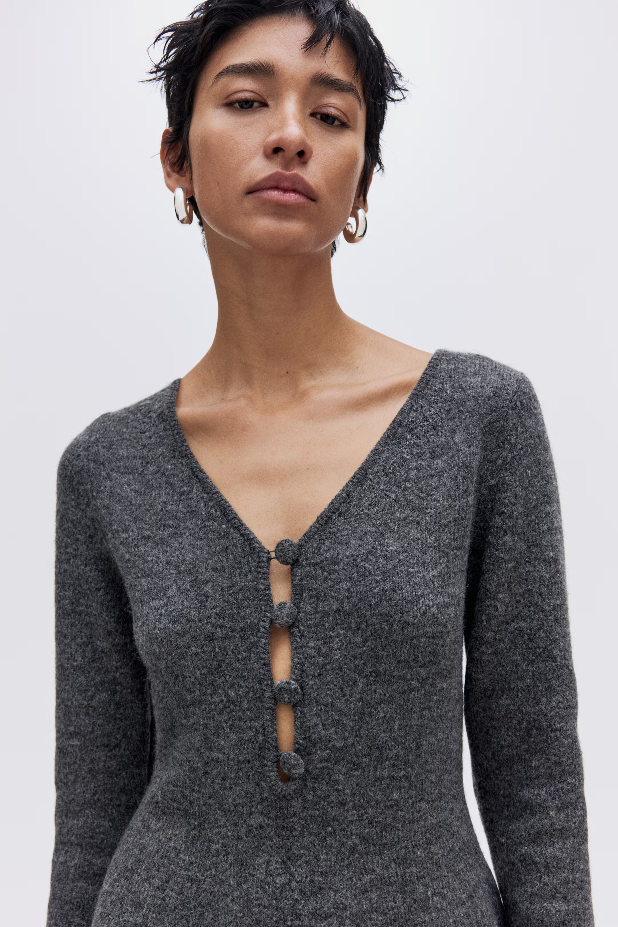 Knit Dress with Flared Skirt | H&M (US + CA)