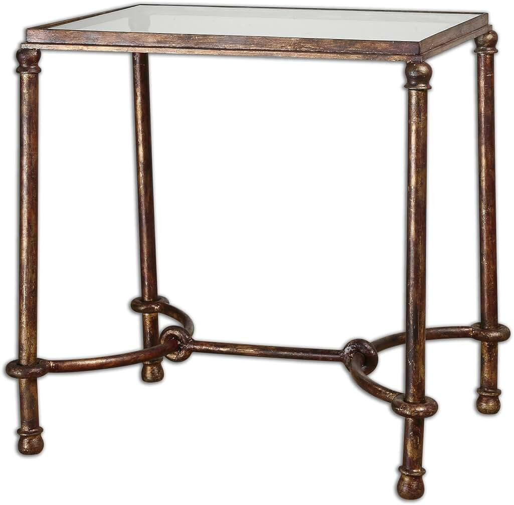 Uttermost Warring Iron End Table, Bronze | Amazon (US)