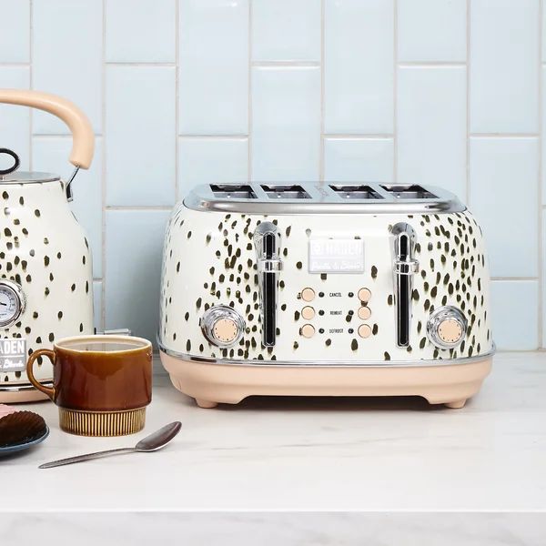 Haden Poodle & Blonde 4-Slice, Wide-Slot Toaster With Cancel, Defrost, and Browning Controls | Wayfair Professional