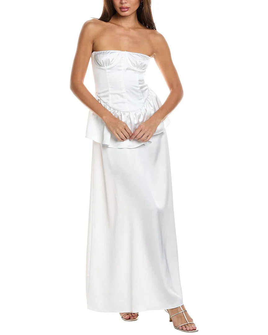 WeWoreWhat Strapless Corset Peplum Maxi Dress | Shop Simon