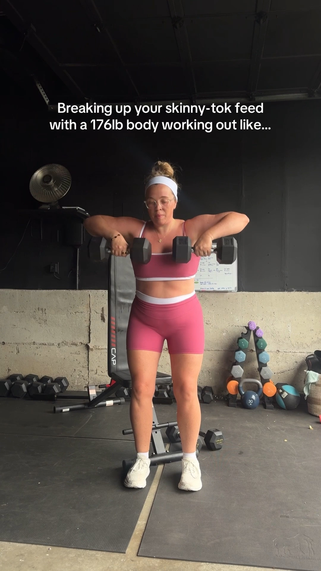 My favorite 2 piece set is from Gold Hinge. Bra and shorts so separately. I’m wearing a large in both. No front seam, and super soft! Plus, I love the double layered look. Comes in this cute raspberry red, black, and navy. Bra $54 and shorts $56!