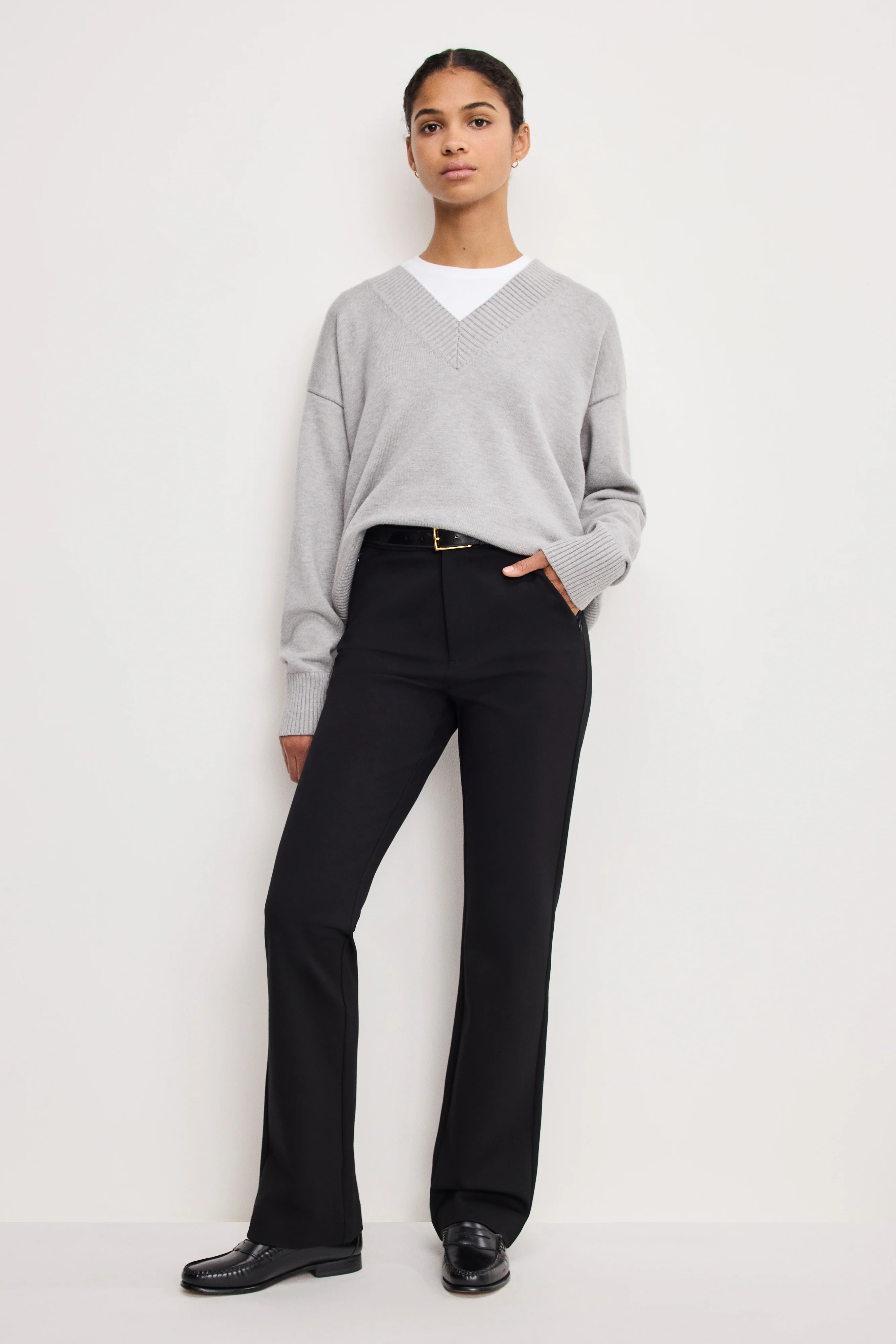 SOFT STRETCH PONTE STRAIGHT TROUSERS | BLACK001 - GOOD AMERICAN | Good American
