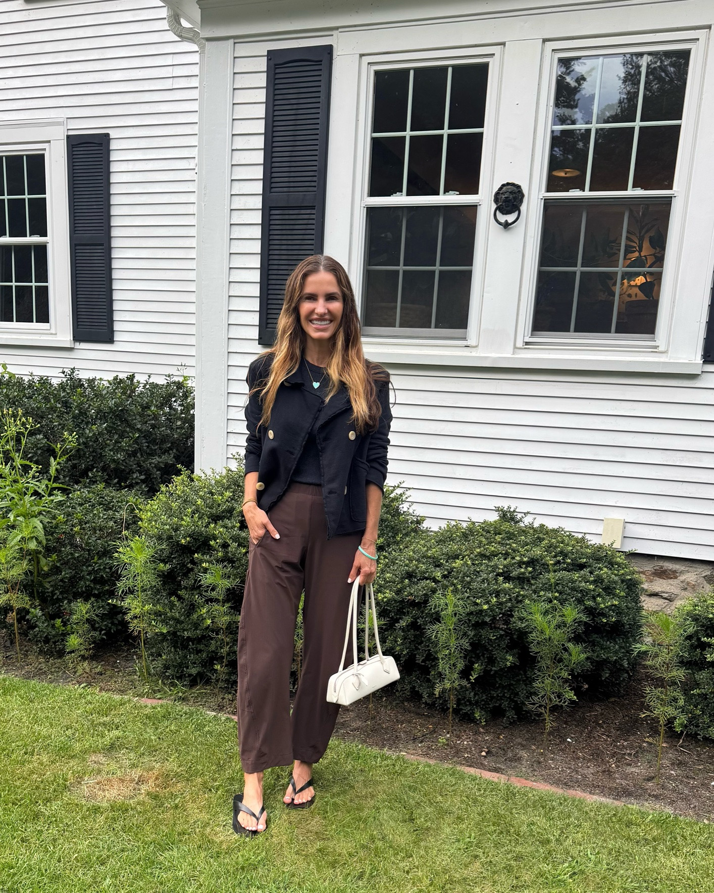 such a yummy dinner at this farm to table restaurant lamberts cove inn here in martha’s vineyard~ wearing my very favorite & oh so comfy pants that come in so many colors (& are worth every penny)🤎

(run tts wearing a 2)

+ my new trail sneakers that are so leather flip flops of the summer + shop rest of my look below 

& ofc the only jacket i travel with my super soft sweatshirt blazer 

runs slightly big wearing an xs

#LTKTravel #LTKWorkwear #LTKootd