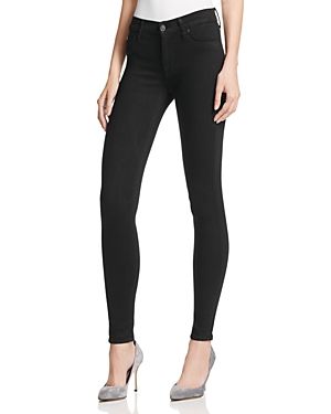 Hudson Mid Rise Super Skinny Jeans in Black | Bloomingdale's (US)
