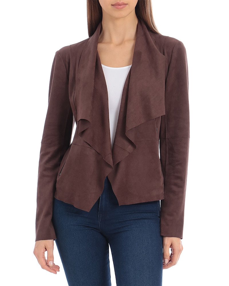 Bagatelle Faux-Suede Drape-Front Jacket | Bloomingdale's (US)