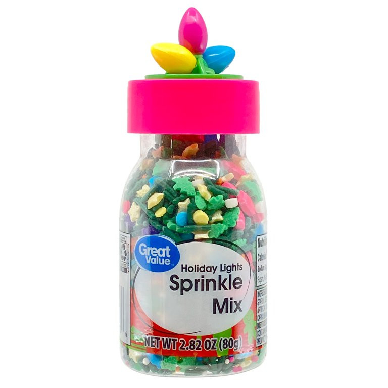 Great Value Holiday Lights Multi-Color Dessert Sprinkles, 2.82 oz - Walmart.com | Walmart (US)